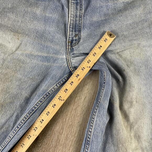 Vintage Levi's 550 Blue Jeans Men's 36 X 30 Distressed Light Wash Fade Relaxed - Picture 8 of 12